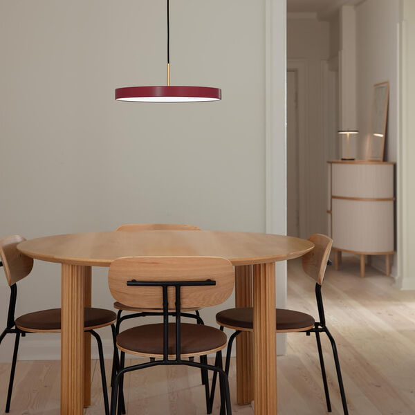 Asteria Plus Pendant, ruby red/brass, UMAGE