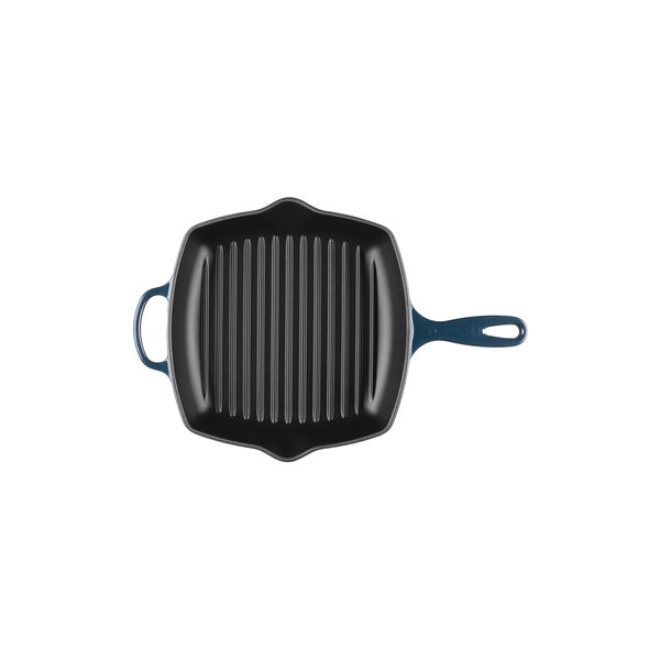 Signature st&oslash;bejern kvadratisk grillpande 26 cm, nuit, Le Creuset