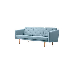 FF2003 No. 1 Sofa 3P, mood 3103/r&oslash;get eg bejdset, Fredericia Furniture