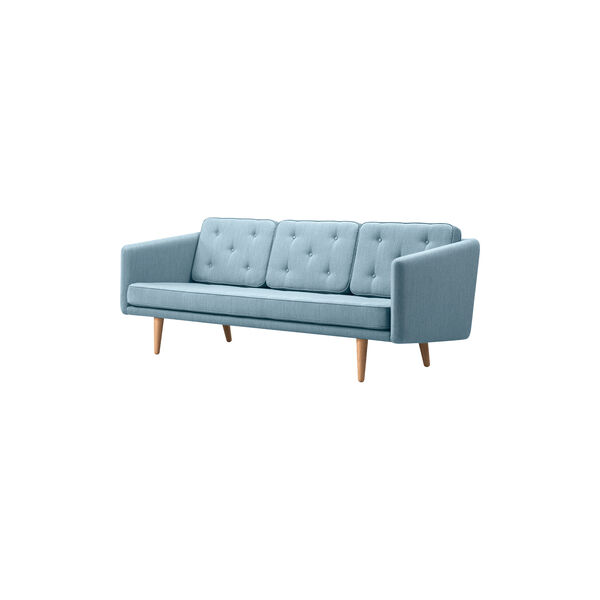 FF2003 No. 1 Sofa 3P 206 cm, mood 3103/r&oslash;get eg bejdset, Fredericia Furniture