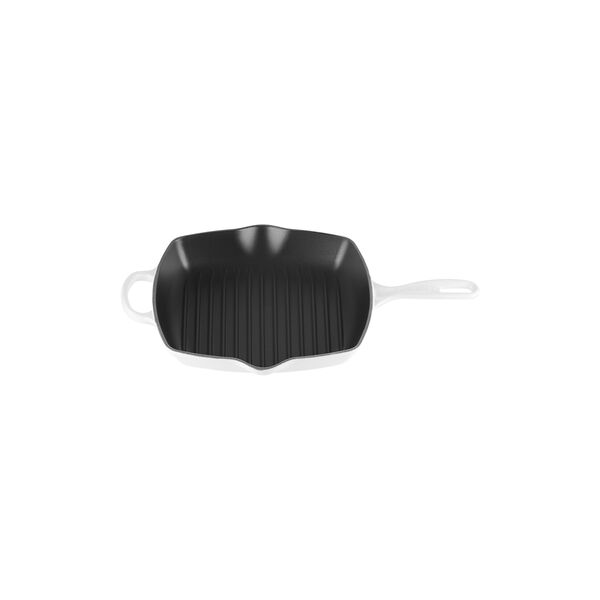 Signature st&oslash;bejern kvadratisk grillpande 26 cm, white, Le Creuset