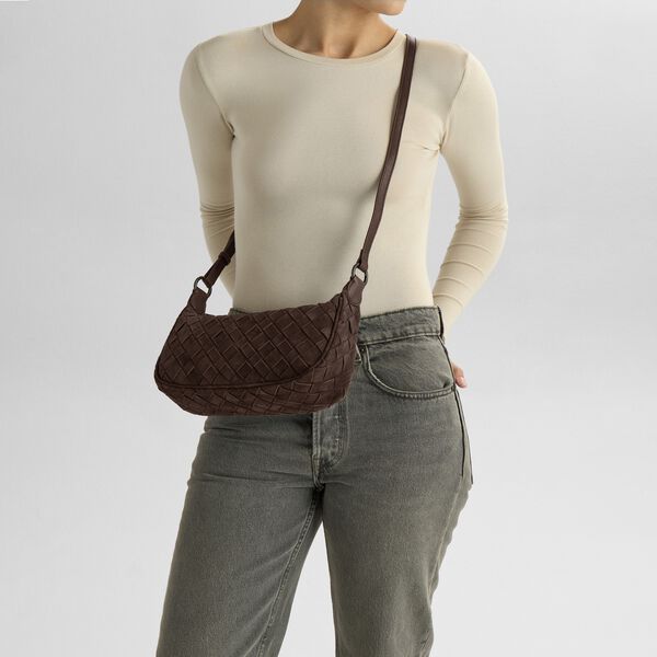 Mini MuseMBG Bag Sue. Weave, dark brown, Markberg