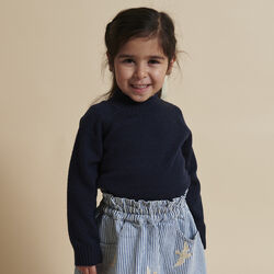 Pullover w. Turtle Neck, navy, Copenhagen Colors Organics