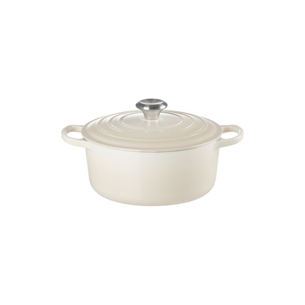 Signature rund gryde Ø 24 cm, meringue, Le Creuset