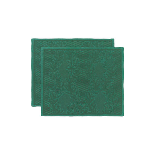 Stjerne Riflet d&aelig;kkeserviet 2 stk., gr&oslash;n, Royal Copenhagen