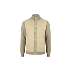 Cardigan Knitted Hybrid Buttoned Alcantara, light beige, Stenstr&ouml;ms
