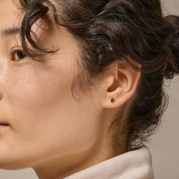 Heart Studs , gold Heart Studs , gold, ENAMEL Copenhagen