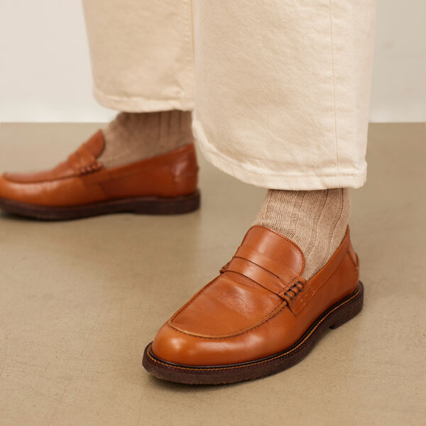 Loafer, cognac, ANGULUS