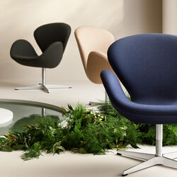Svanen™ 3320 loungestol, green/grey 0988, Fritz Hansen