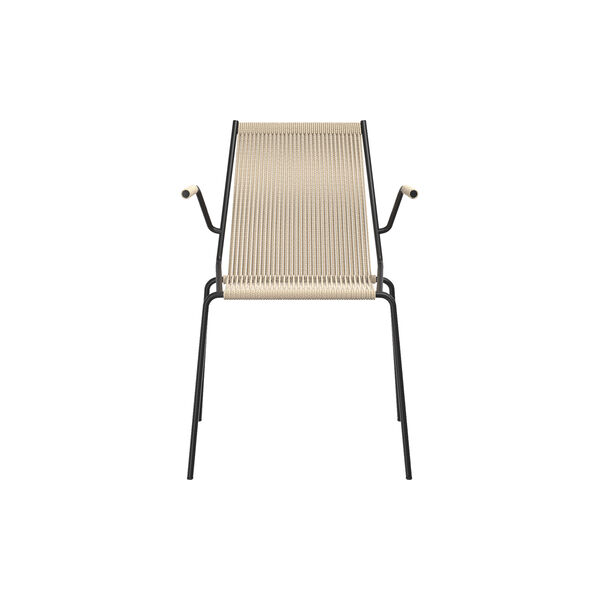 Noel Armrest Chair, black/nature linen, Thorup Copenhagen