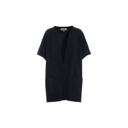 Mid-Length Fleece Vest With Signature Details | Soft Black | Vest, Henriette Steffensen Copenhagen