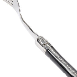 Steakgaffel, sort horn, Laguiole Tradition