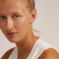 EANNA recycled huggie hoops, s&oslash;lvbelagt, Pilgrim