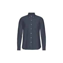 Organic Button Down Shirt, petrol blue, Colorful Standard
