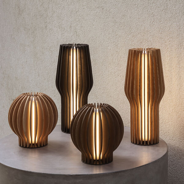 Radiant rund LED lampe, smoked oak, Eva Solo