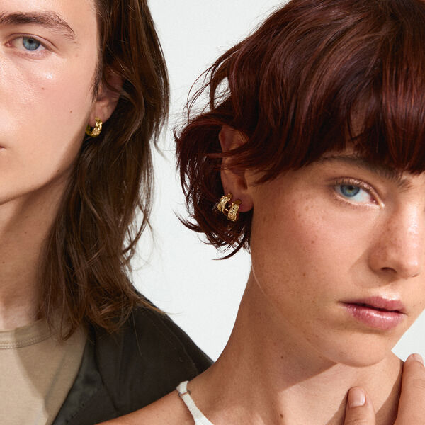 ELARA &Oslash;reringe, gold plated, Pilgrim