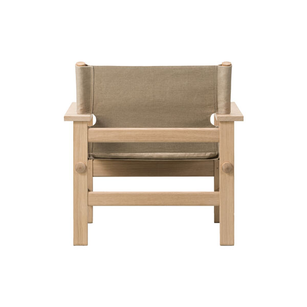 The Canvas Chair loungestol med hynde, sæbebehandlet eg/kanvas The Canvas Chair loungestol med hynde, sæbebehandlet eg/kanvas, Fredericia Furniture