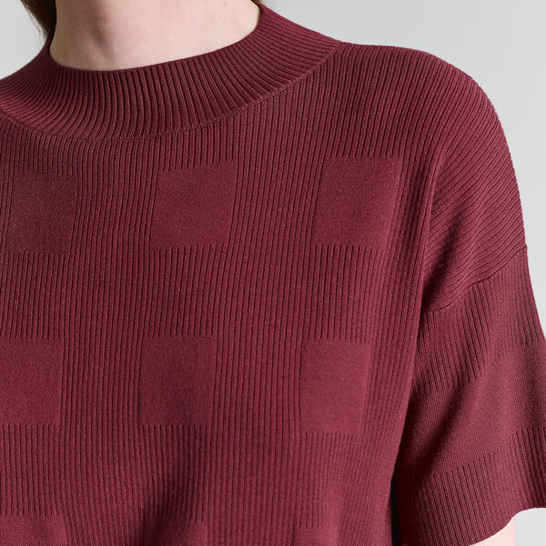 Saku kortærmet bluse, maroon, BITTE KAI RAND