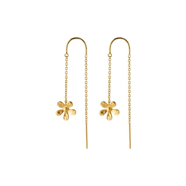Wild&nbsp;Poppy&nbsp;Earchains, forgyldt, Pernille Corydon Jewellery
