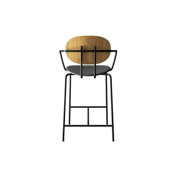 PIET HEIN Counter Chair with Arms, olieret eg/Solid Black 509 PIET HEIN Counter Chair with Arms, olieret eg/Solid Black 509, Sibast Furniture