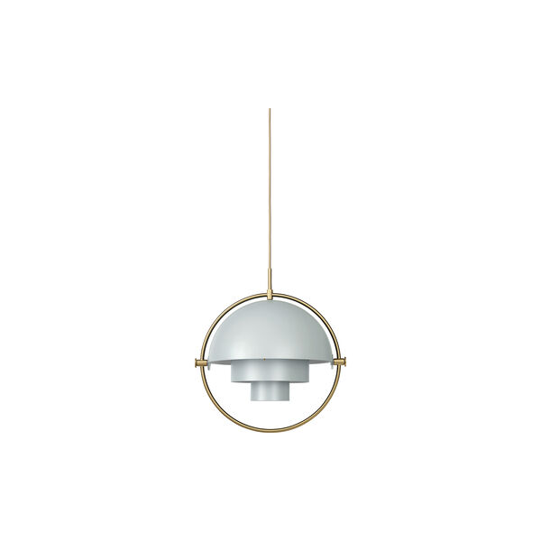Multi-Lite Pendant, sea grey semi matt/brass Multi-Lite Pendant, sea grey semi matt/brass, GUBI