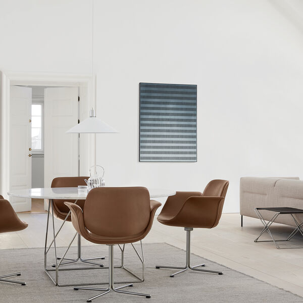 Flamingo Chair med fast stel, Cognac 95, Fredericia Furniture