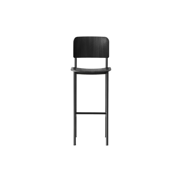 Plan Barstool, black lacquered ash/black, Fredericia Furniture