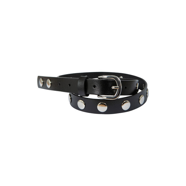 Leather belt with studs, black/silver, Coster Copenhagen