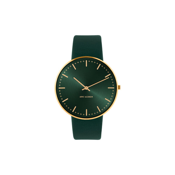 City Hall armbåndsur, green/gold/green City Hall armbåndsur, green/gold/green, Arne Jacobsen Watches