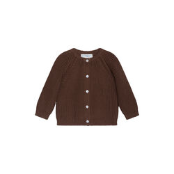 Baby Patent Cardigan, coffee, Serendipity