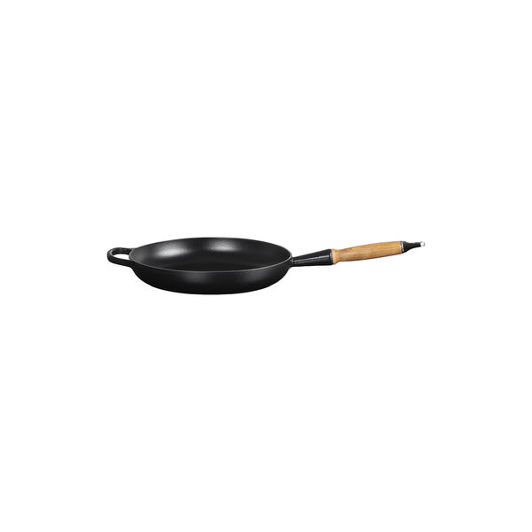 Signature st&oslash;bejern stegepande med tr&aelig;h&aring;ndtag &Oslash; 28 cm, matte black, Le Creuset