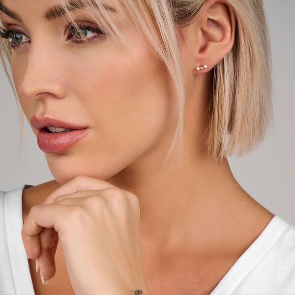 OPHELIA ØRERINGE, guld/diamanter/ferskvandsperler, Spirit Icons