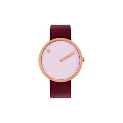 Picto Wrist Watch, dusty rose pink/burgundy red, Picto