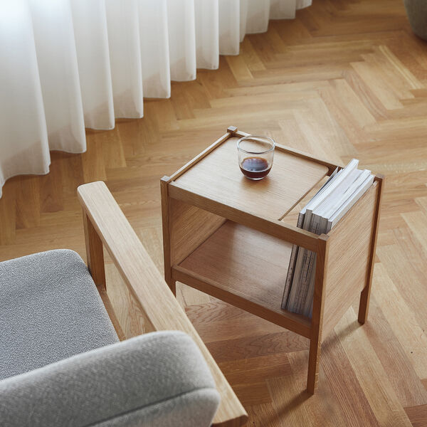 Journal Side Table, oak, Form & Refine
