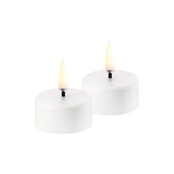 LED rechargeable tealight 2 stk., white LED rechargeable tealight 2 stk., white, Uyuni Lighting