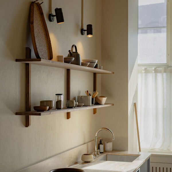 Patrone Small Wall Lamp, black-browned brass, Thorup Copenhagen