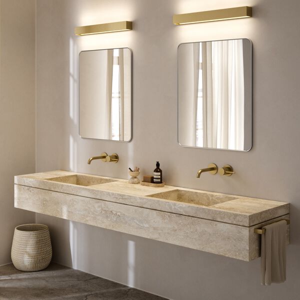 LINEA W3 v&aelig;glampe, brass, LIGHT-POINT