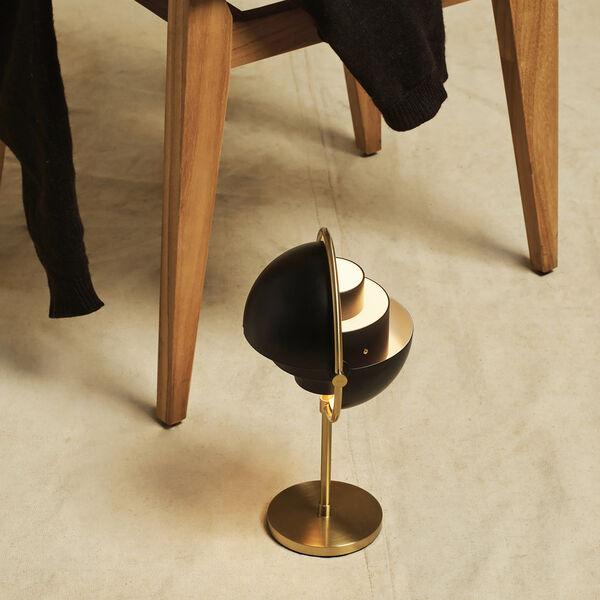 Multi-Lite Portable Lamp, black semi matt/brass Multi-Lite Portable Lamp, black semi matt/brass, GUBI