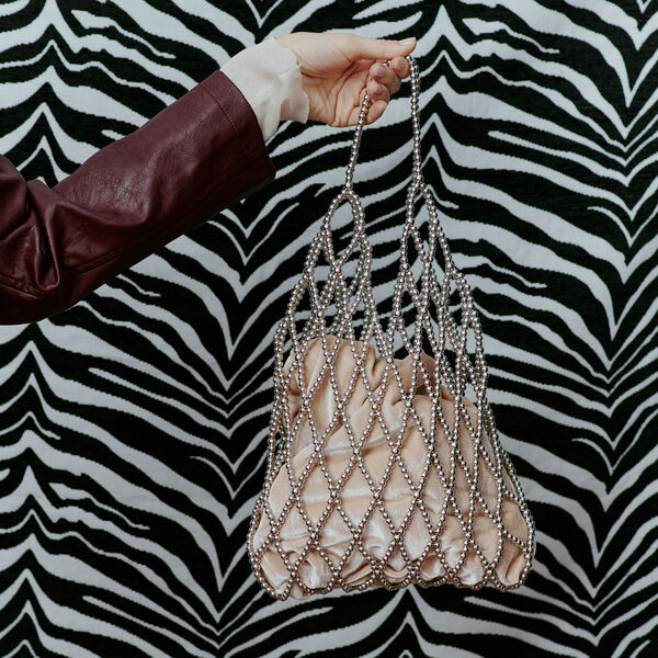 Day Beaded Chrome Shoulder, silver, DAY ET