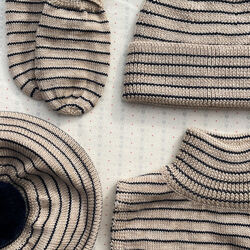 Louli Beret, stripe bluie Louli Beret, stripe bluie, Konges Sløjd