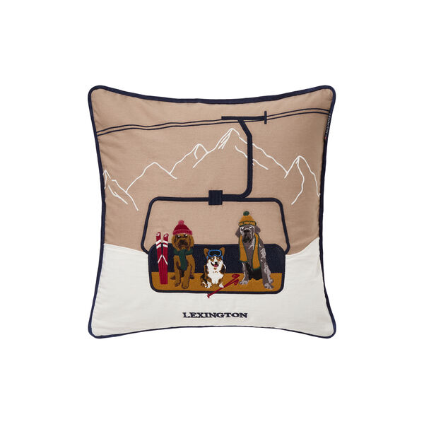 Dog Lift Twill Patch Cover, beige/white multi, Lexington