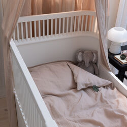 2-delt musselin babysenget&oslash;j, seabreeze beige, Sebra