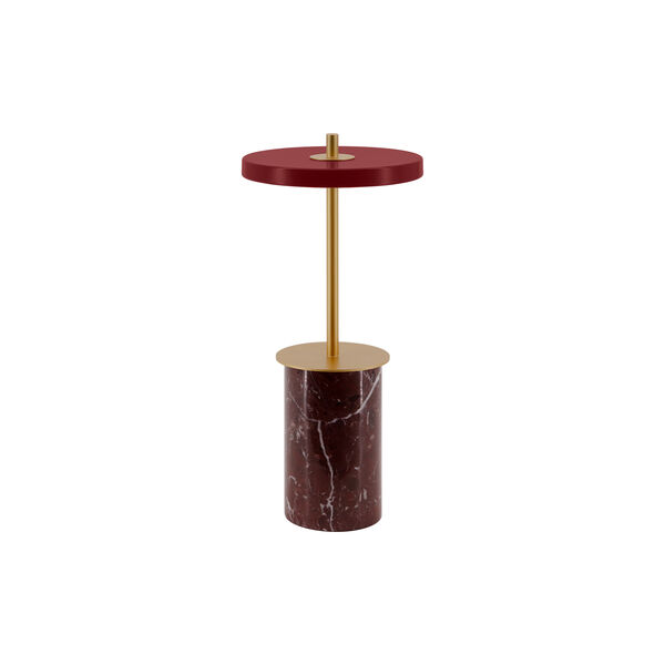 Asteria Move Mini Portable Lamp, red marble, UMAGE