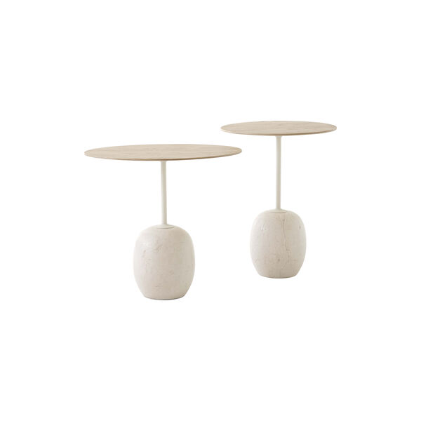 Lato Table LN8 Lounge Table, Crema Diva marble/oak, &Tradition