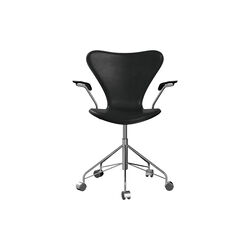 Serie 7&trade; 3217 forsidepolstret kontorstol, Grace Black, Fritz Hansen