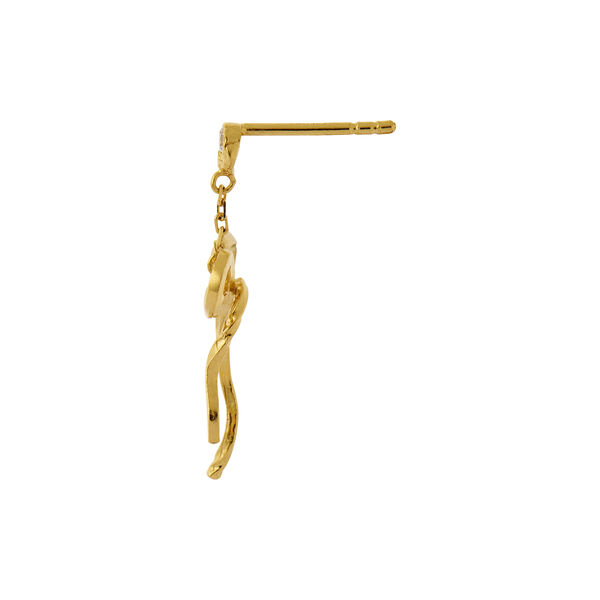Dangling Flow Bow Earring Single, gold, Stine A Jewelry