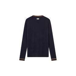 MMGAdam Contrast Crew Neck Knit, navy, MOS MOSH Gallery