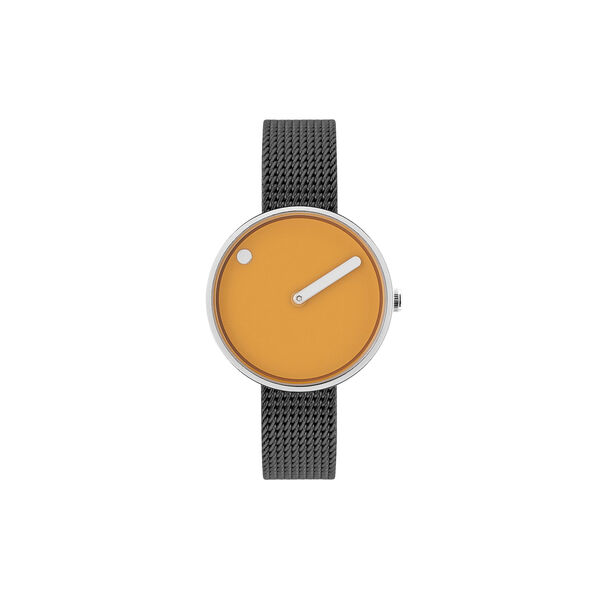 PICTO armbåndsur, mustard yellow/matt grey, PICTO