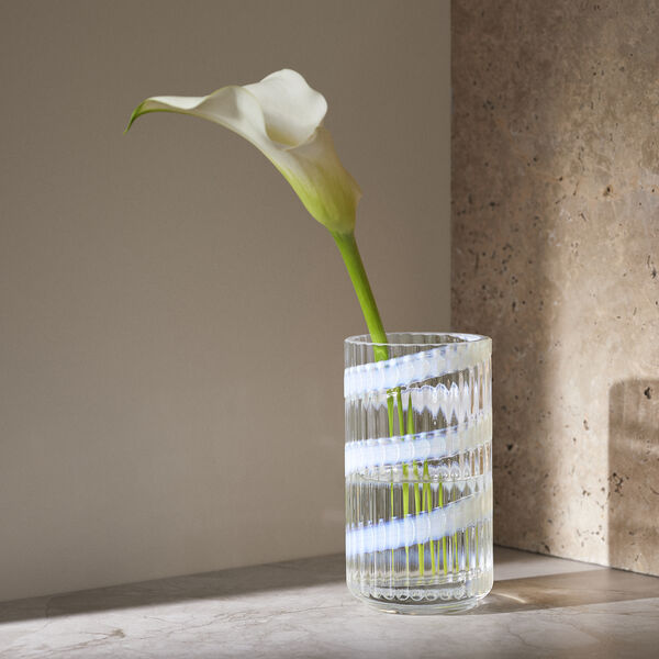 Lyngby Vase, swirl hvid, Lyngby Porcel&aelig;n