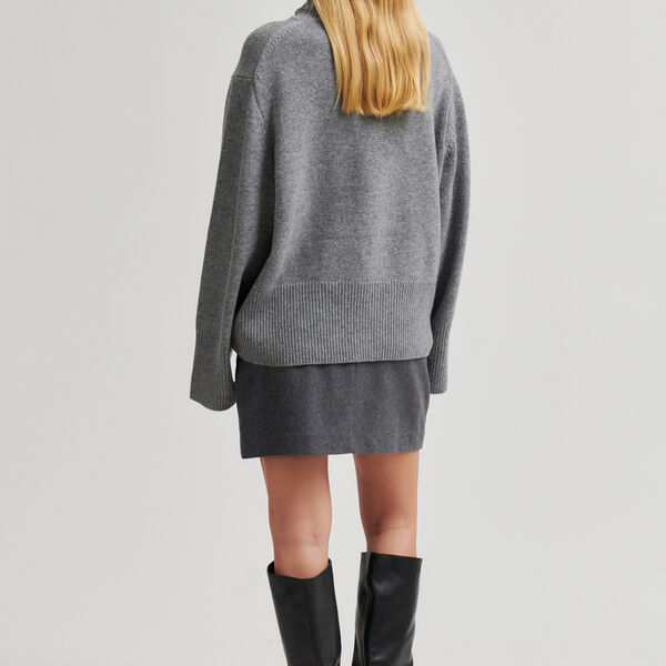 Milea Mini Skirt, dark grey melange, Second Female